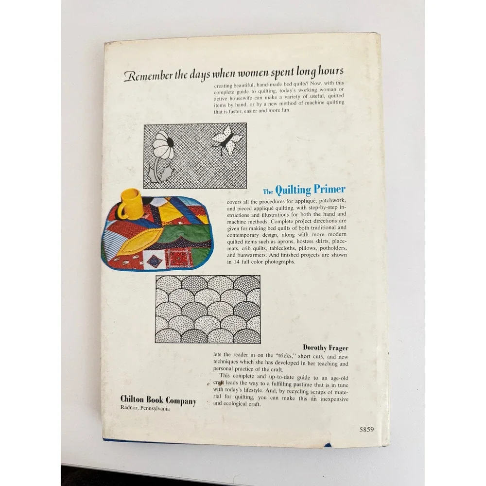 The Quilting Primer Dorothy‎ Frager Chilton Vintage Sewing Machine Guide Book